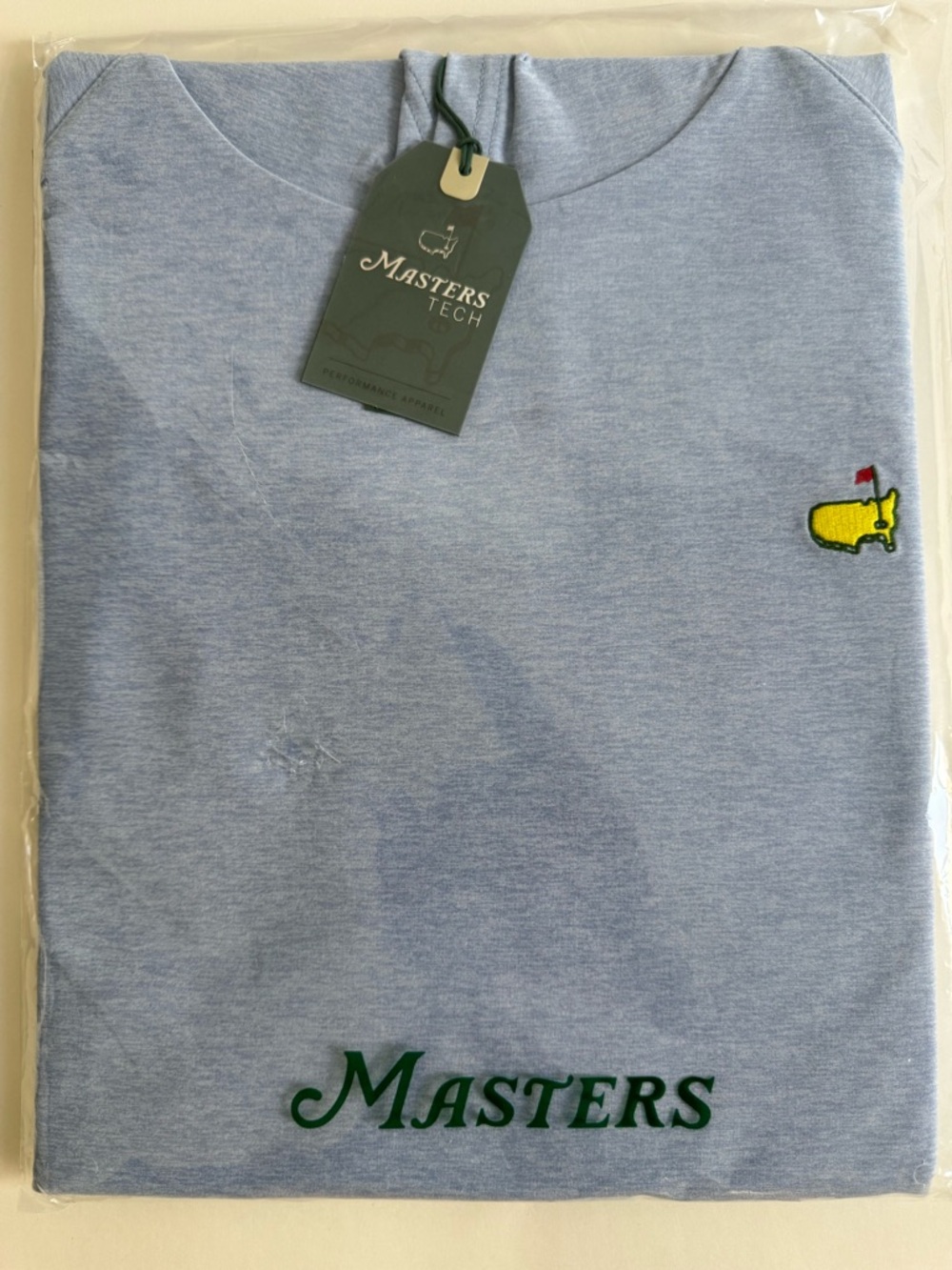 Masters 2026 Peter Millar Masters Tech Light Blue Crew Neck hoodie-Men’s Size L